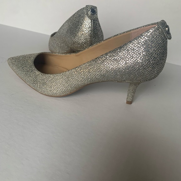 Michael Kors silver kitten heels. - Picture 3 of 5